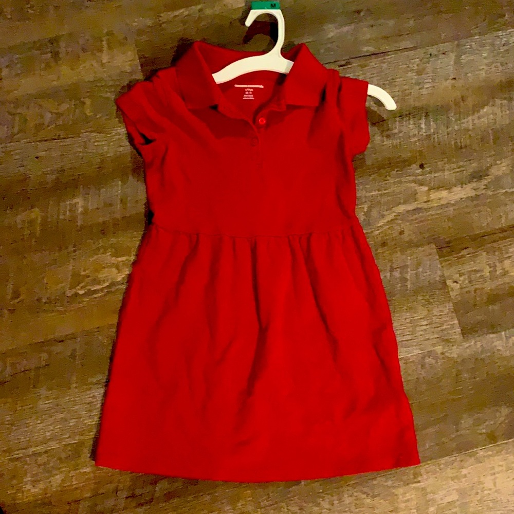 Girls red Uniform dress
